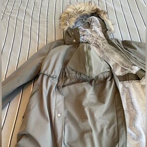 Seraphine Khaki 3-in-1 Maternity & Baby-wearing Coat